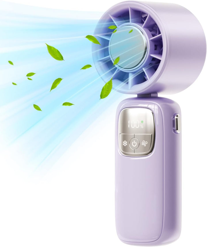 Lisslune | Portable Foldable Handheld Fan with LED Display 100 Speeds