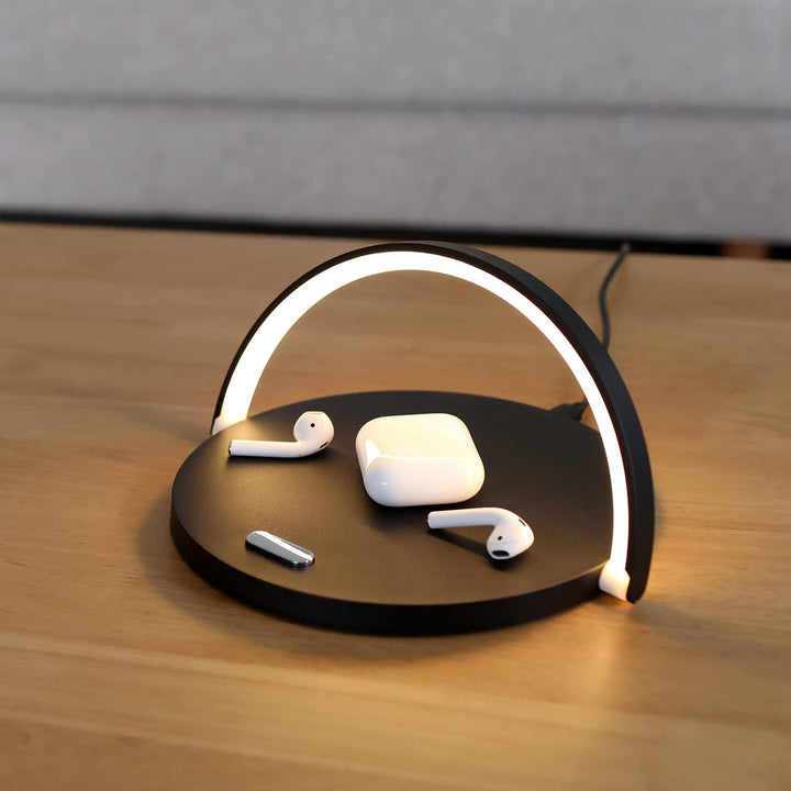 Lisslune | PowerHub – 3-in-1 Wireless Charger, Phone Stand & LED Desk Lamp