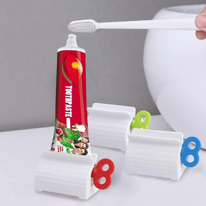 Lisslune | Automatic Toothpaste Dispenser and Toothbrush Holder - Wall-mounted Bathroom Organizer