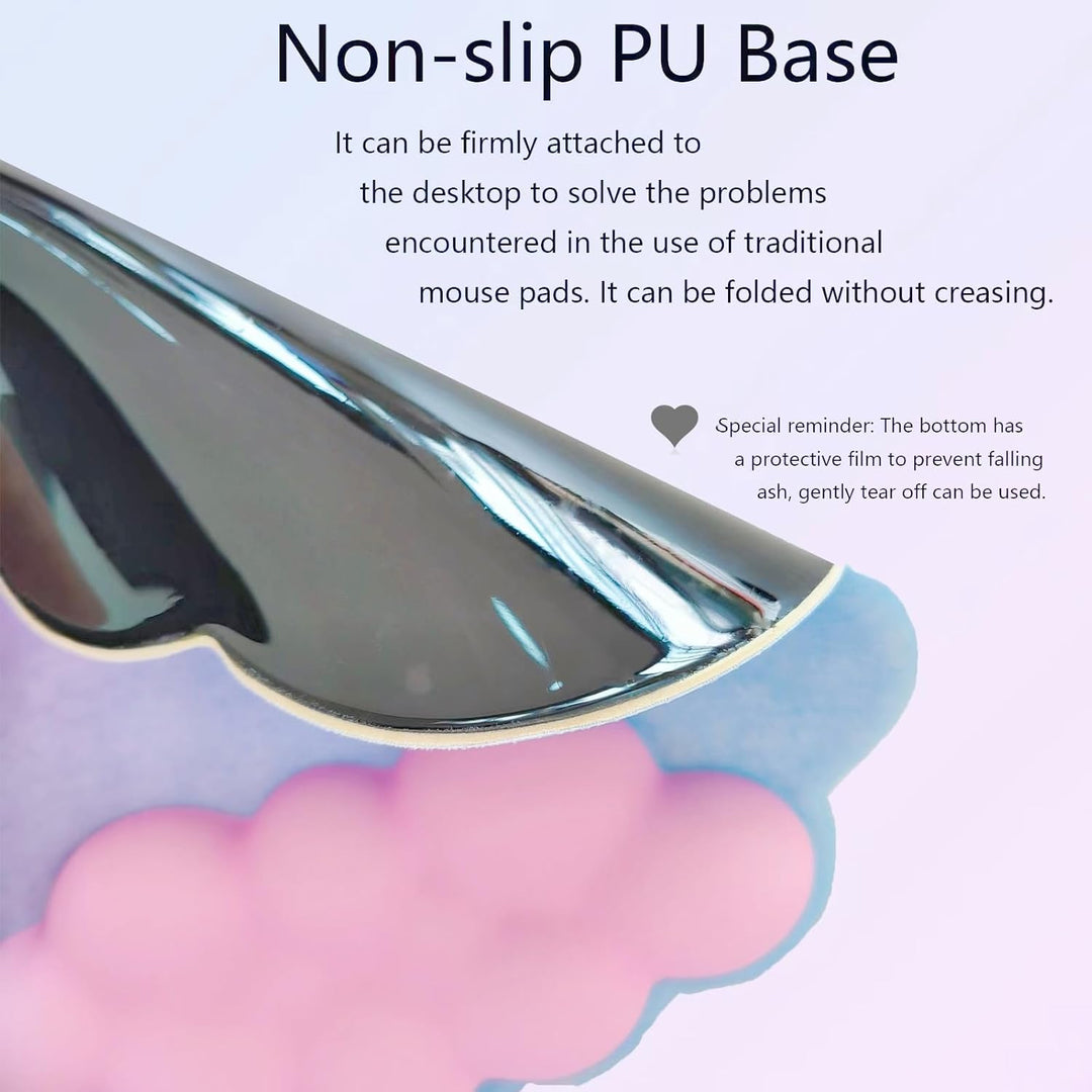 Lisslune | Cloud-Shaped Ergonomic Wrist Rest Set with Mouse Pad & Coaster – Zeyora