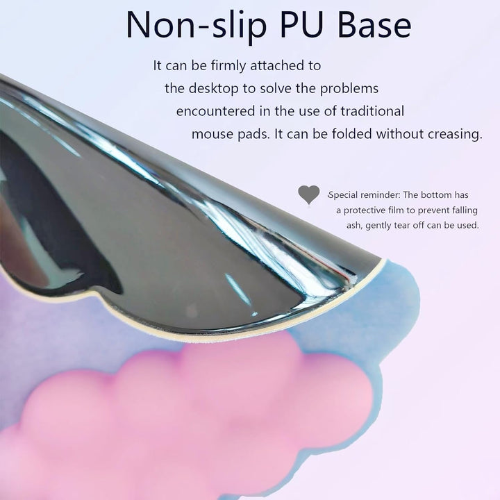 Lisslune | Cloud-Shaped Ergonomic Wrist Rest Set with Mouse Pad & Coaster – Zeyora