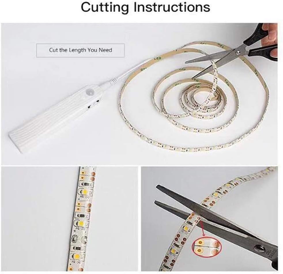 Lisslune | LED light strip with remote control – 2 meters flexible strip for decorative lighting in cabinets and shelves