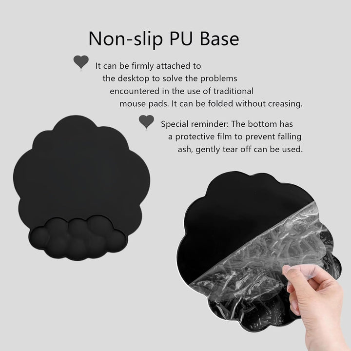 Lisslune | Cloud-Shaped Ergonomic Wrist Rest Set with Mouse Pad & Coaster – Zeyora
