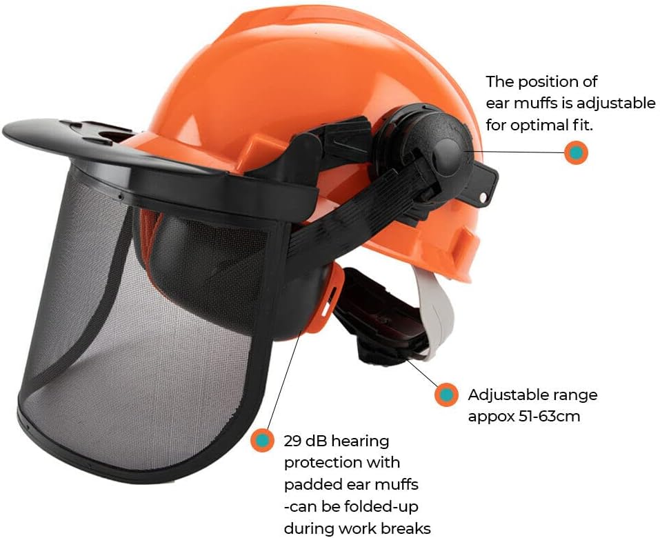 Lisslune | Forestry Safety Helmet with Face Shield & Ear Muffs – ArborMax