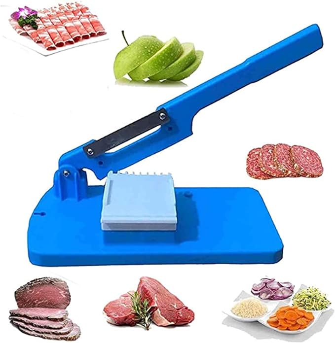 Lisslune | Manual Multifunctional Food Slicer – Robust Meat & Vegetable Slicer for Frozen Goods
