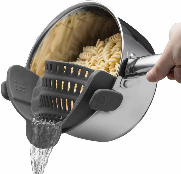 Lisslune | Silicone sieve with clip – Heat-resistant draining container for food