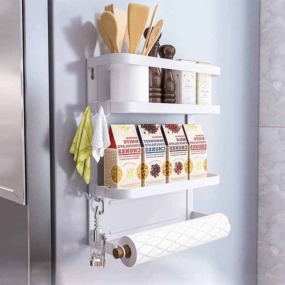 Lisslune | Magnetic Fridge Spice Rack with Paper Towel Holder – Oryden