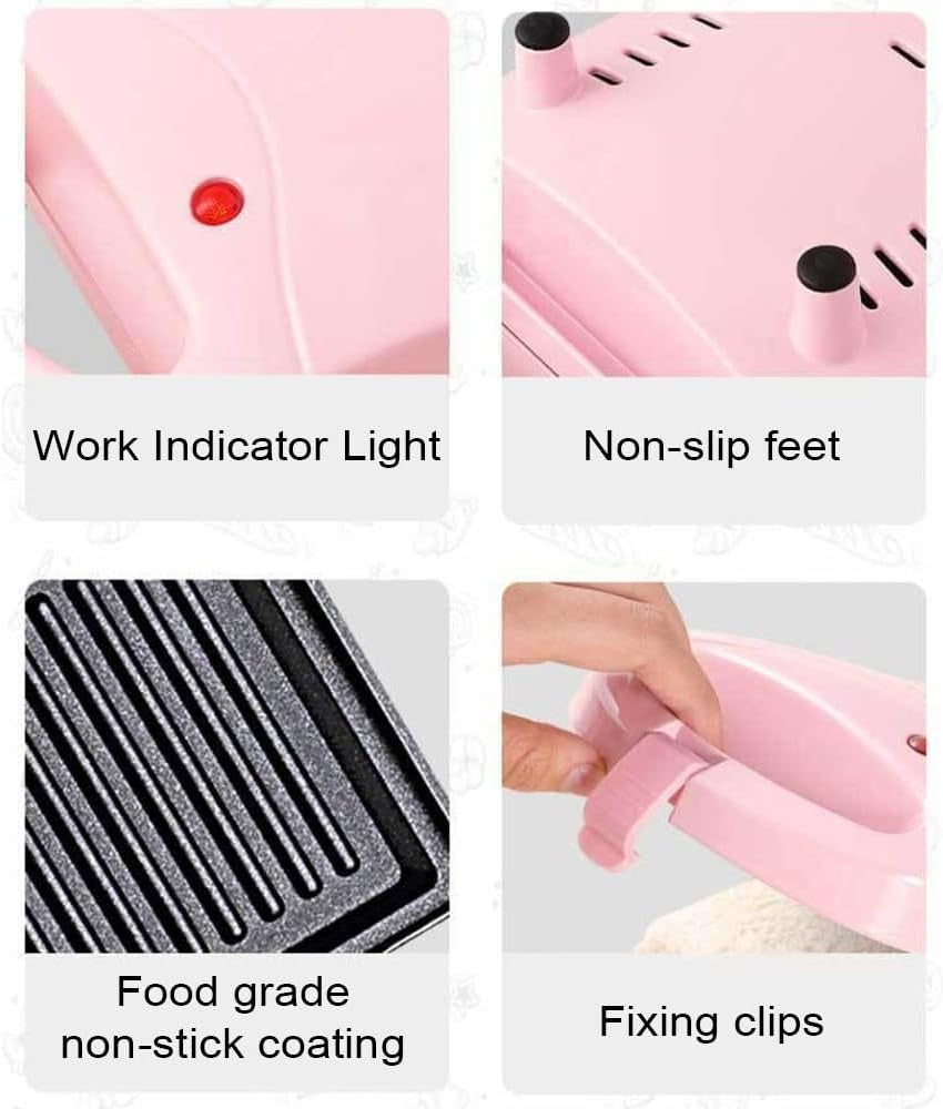Lisslune | 2-in-1 Sandwich Maker & Toaster | Non-Stick Auto-Sealing Plates for Quick Breakfasts, Snacks & Easy Cleanup