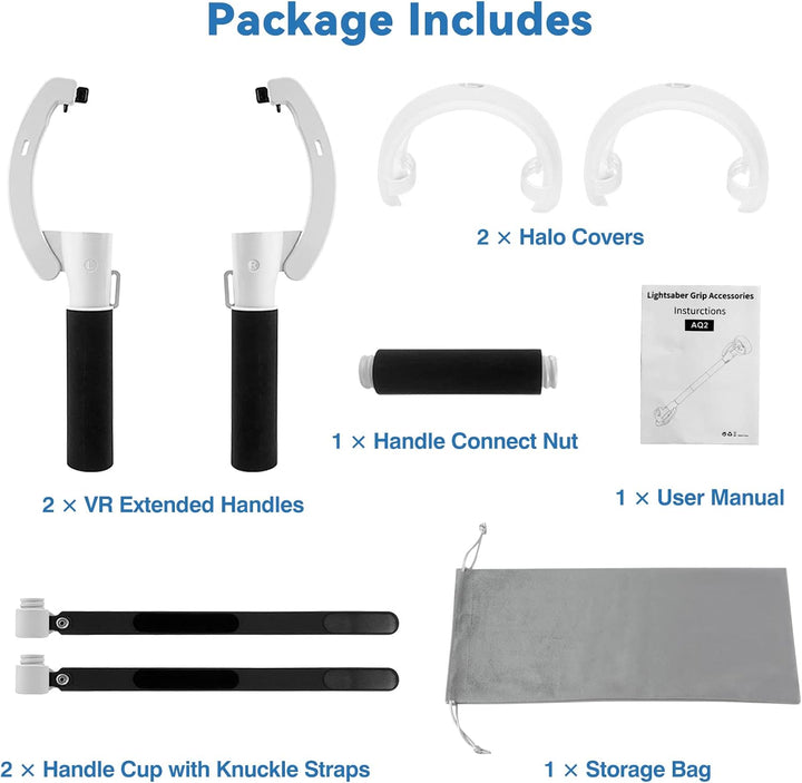 Lisslune | VR Controller Extension Handles for Meta Quest 2 – Kynaro