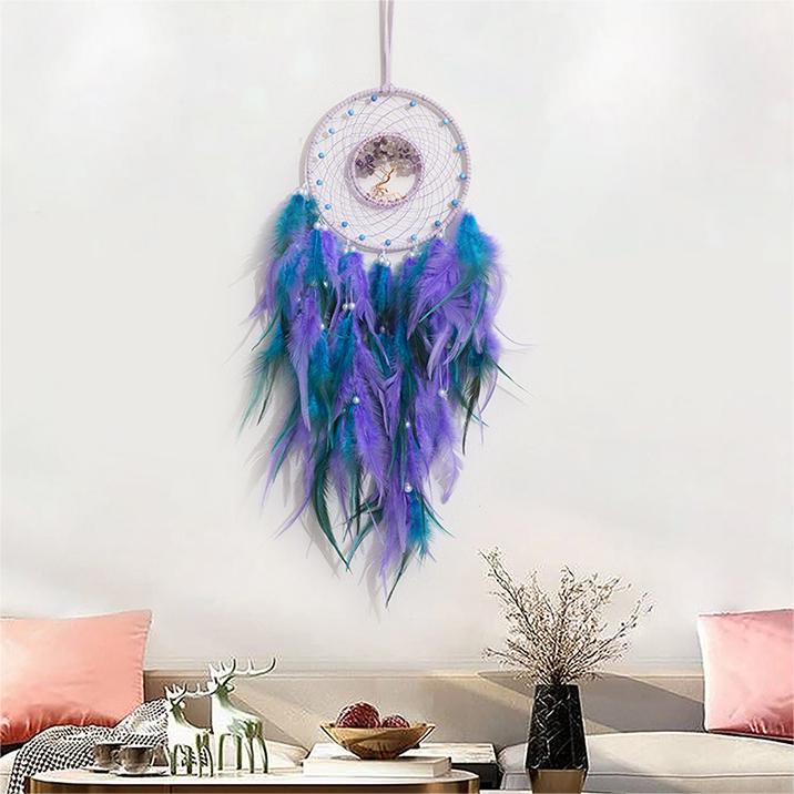 Lisslune | Frendorf Crystal Tree of Life Feather Glow Dreamcatcher