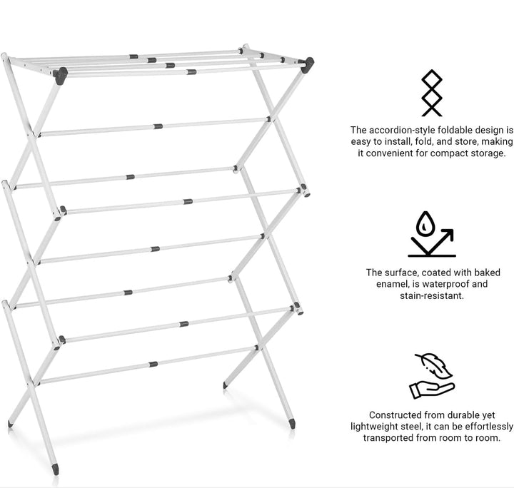 Lisslune | 3-Tier Foldable Clothes Drying Rack – DryMate