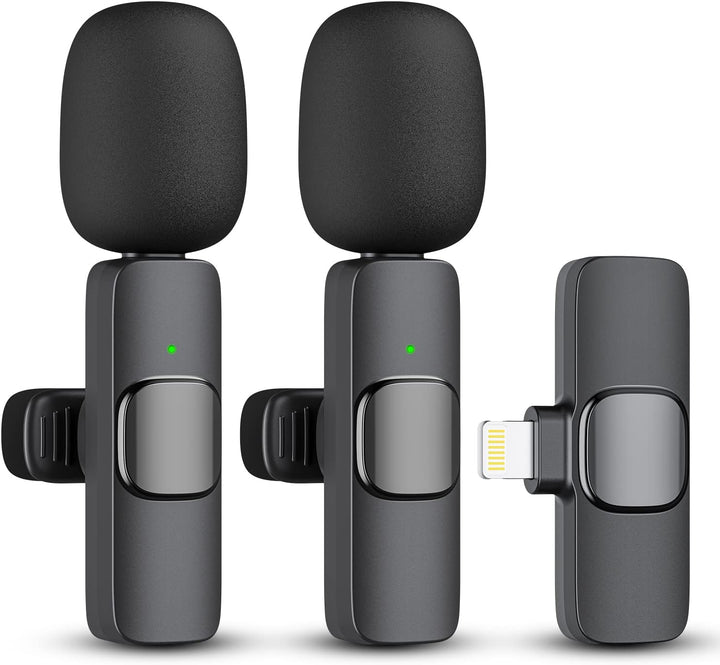 Lisslune | 2-Pack wireless microphone for iPhone iPad