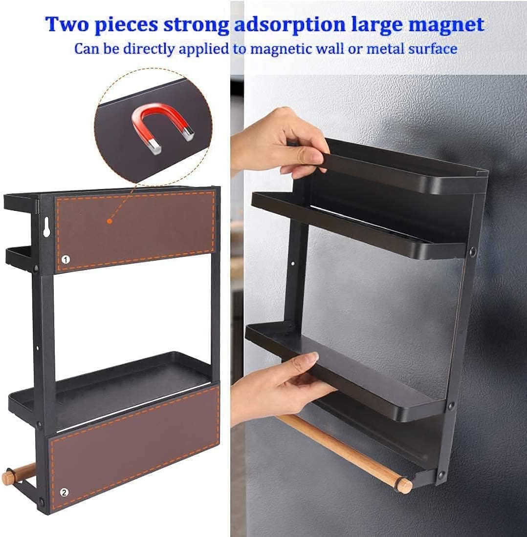 Lisslune | Magnetic Fridge Spice Rack with Paper Towel Holder – Oryden