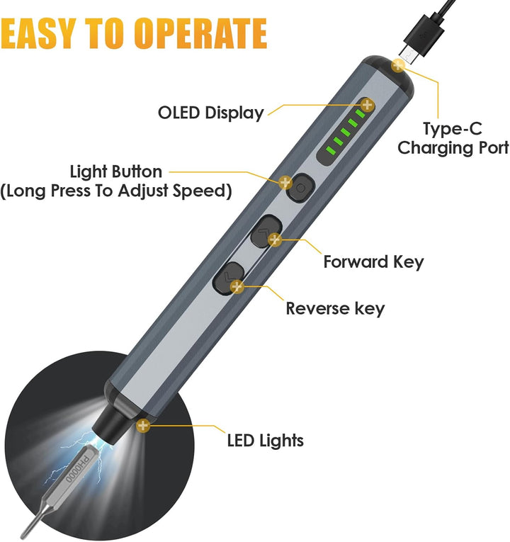 Lisslune | ProFix 68-in-1 Electric Precision Screwdriver Set