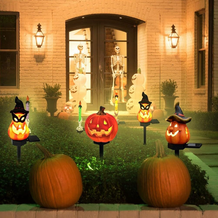Lisslune | Halloween Solar Lights – Decorative LED Garden Lights with Pumpkin and Witch Designs