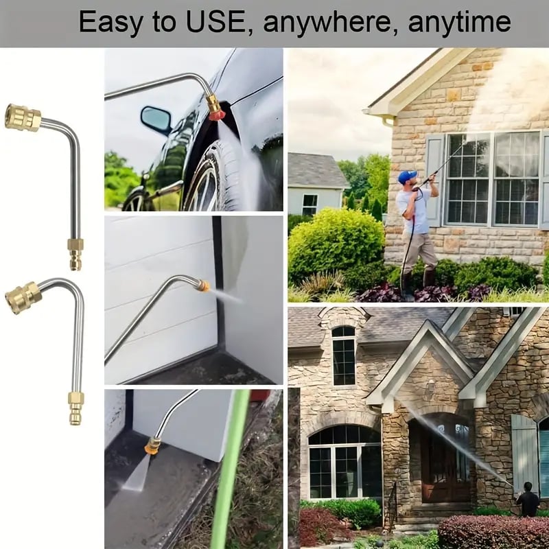 Lisslune | 4000 PSI Telescoping High Pressure Washer Wand Set for Gutter & Roof Drainage & Walls Cleaning