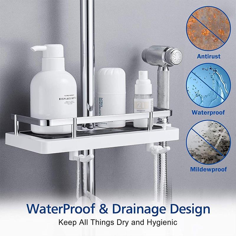 Lisslune | Storage rack for shower rack on bathroom rod