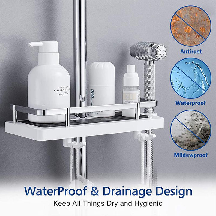 Lisslune | Storage rack for shower rack on bathroom rod