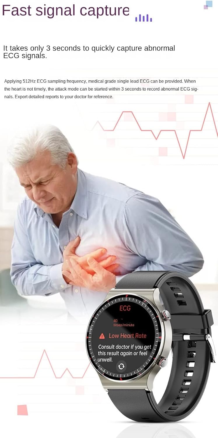 Lisslune | CardioSense – Medical ECG Smartwatch with Osram Sensor & 24/7 Health Monitoring