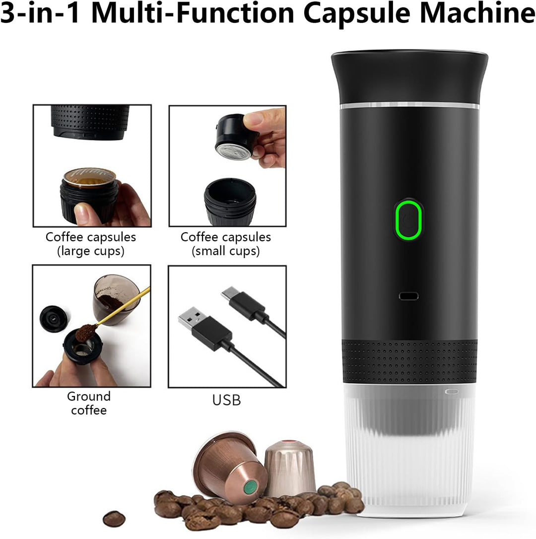 Lisslune | Portable 3-in-1 Espresso Coffee Maker with Rechargeable Battery – Raverno