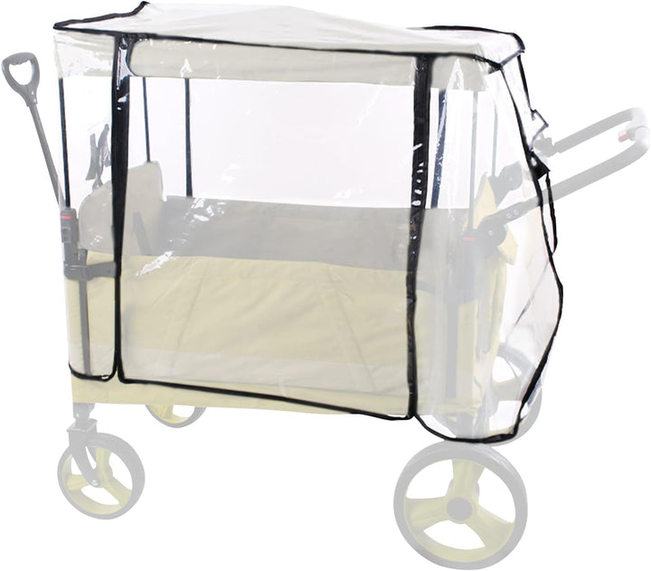 Lisslune | Stroller Rain Cover – Windproof Protective Canopy for 2-Seat & 4-Seat Carts – Venaro