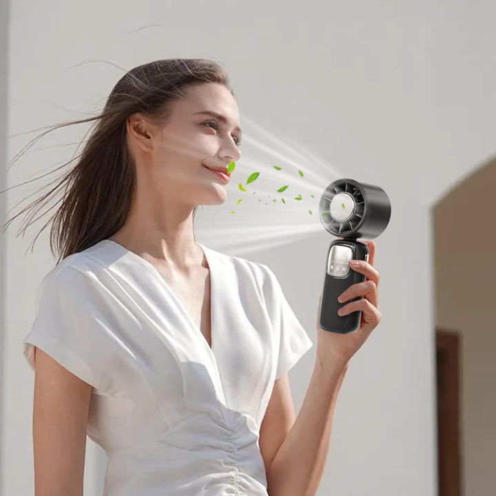 Lisslune | Portable Foldable Handheld Fan with LED Display 100 Speeds