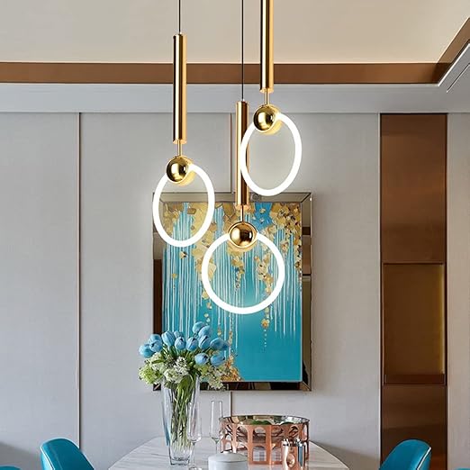 Lisslune | LED Pendant Light Fixture - Nordic Design with Simple Style - Ideal for Dining Room, Kitchen, and Living Room Lighting