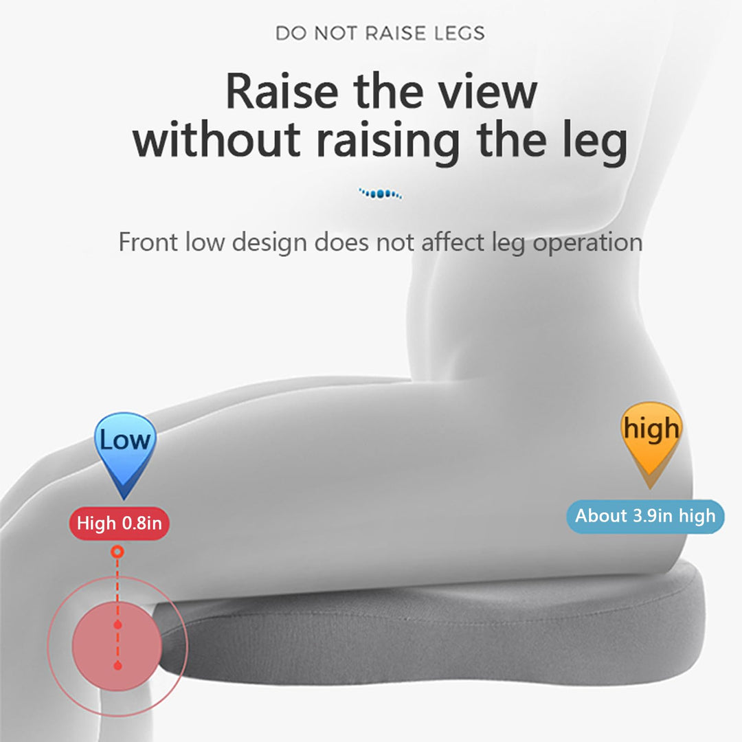 Lisslune | Car Cushion RaiseSit – Ergonomic Seat Booster Cushion with Memory Foam