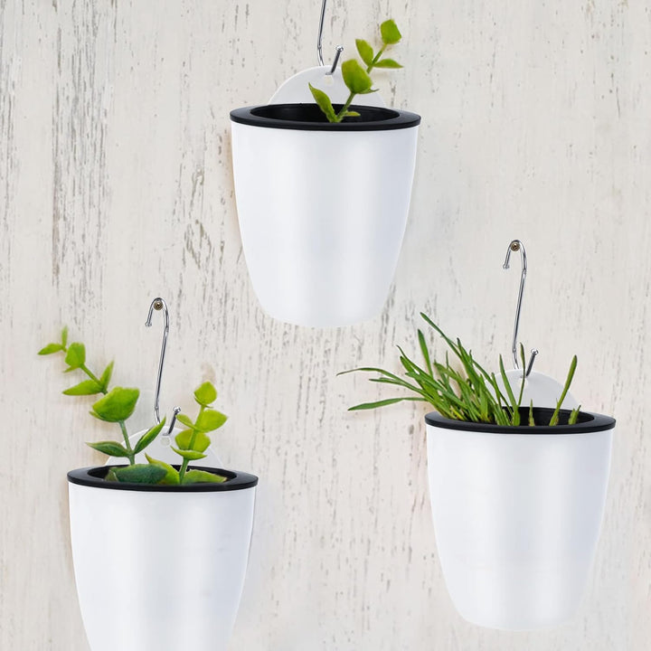 Lisslune | Self-watering hanging plant pot – Modern flower pot for wall mounting