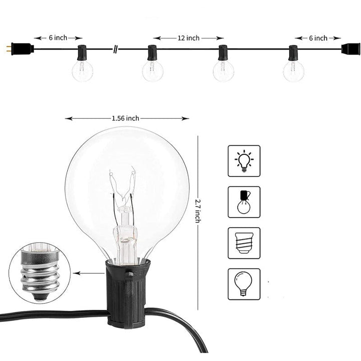 Lisslune | Royaleva Outdoor Dimmable String Lights - 20 ft LED Ambient Lighting