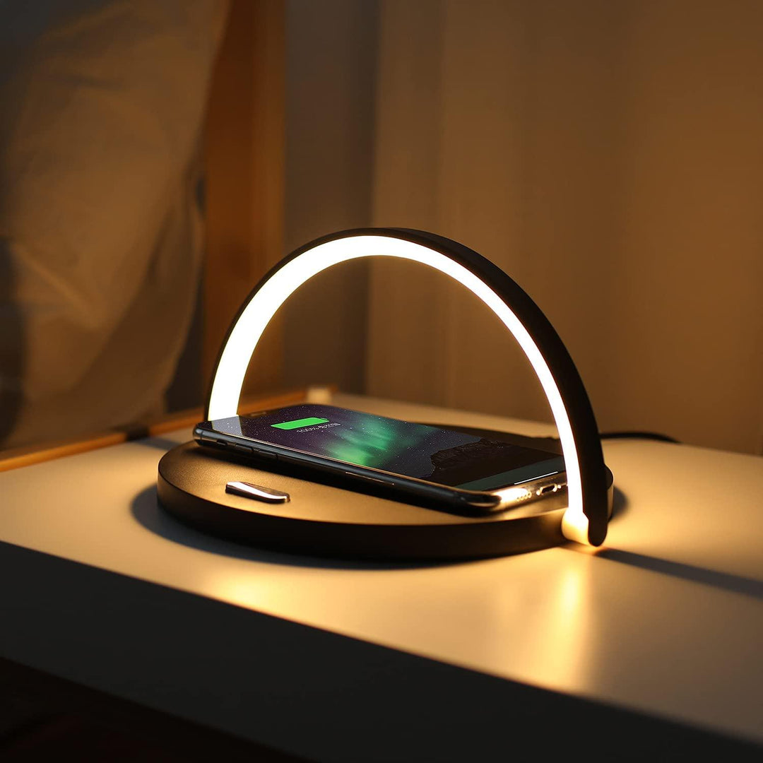 Lisslune | PowerHub – 3-in-1 Wireless Charger, Phone Stand & LED Desk Lamp