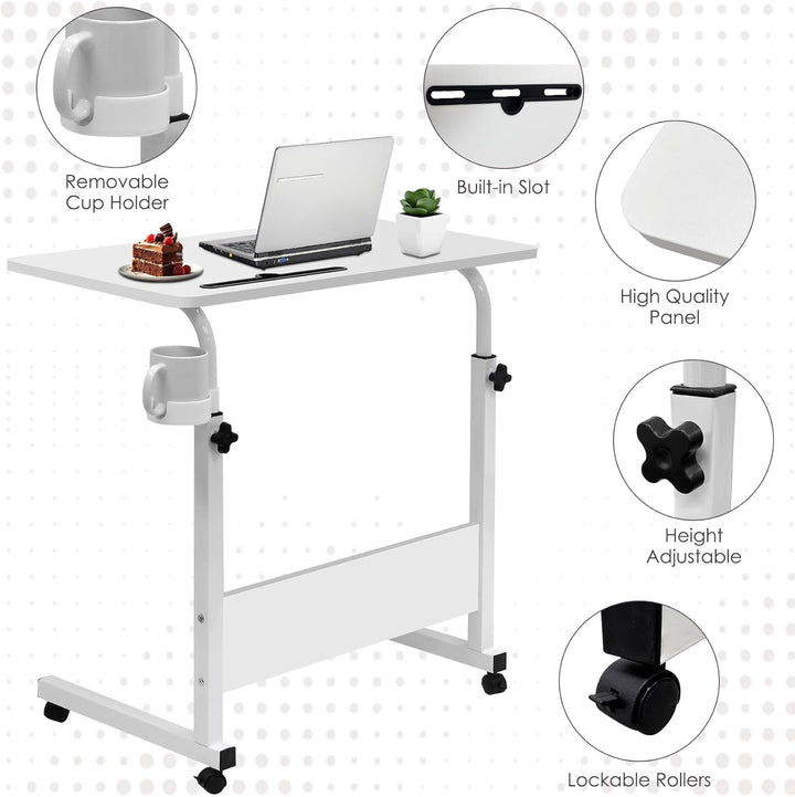 Lisslune | Adjustable Laptop Desk | Multi-Purpose, Height-Adjustable & Mobile for Home Office, Bedside or Sofa Use