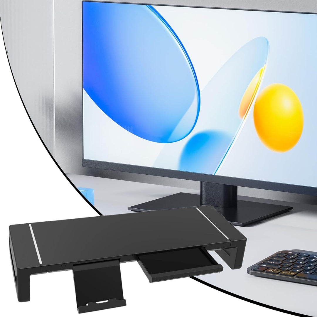 Lisslune | Height Adjustable Monitor Stand with Drawer – Stravon