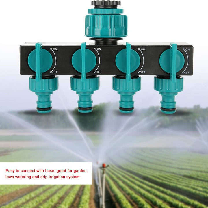 Lisslune | Universal 4-way garden hose splitter – Adjustable faucet splitter