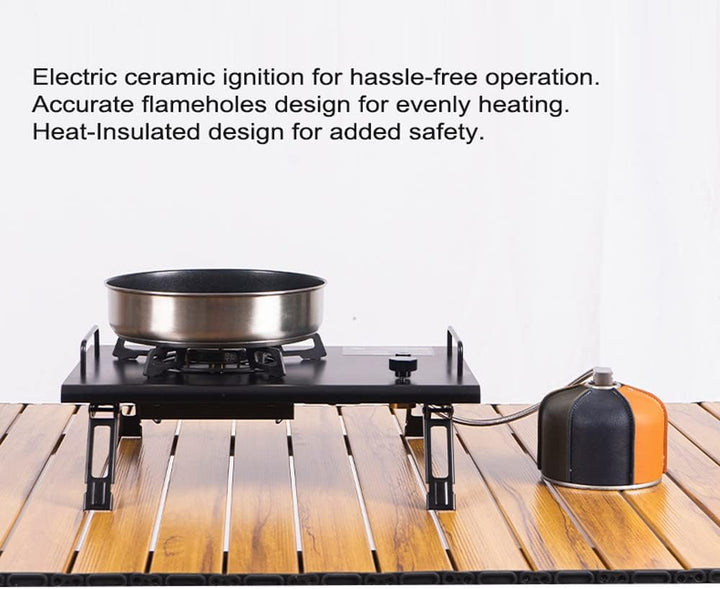 Lisslune | Outdoor Folding Camping Stove with Electronic Ignition – Travora