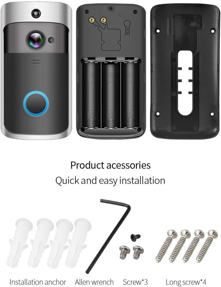 Lisslune | Wireless HD WiFi Video Doorbell | Night Vision, Two-Way Intercom & Motion Alerts for Home Security