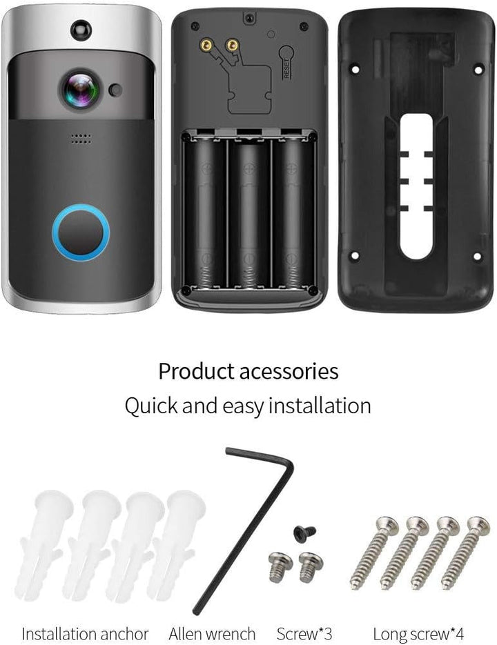 Lisslune | Wireless HD WiFi Video Doorbell | Night Vision, Two-Way Intercom & Motion Alerts for Home Security