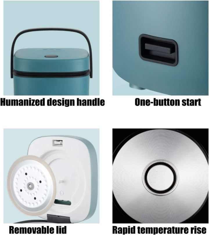 Lisslune | MiniChef 1.2L Rice Cooker – Compact Multicooker with Steaming Function and One-Button Control
