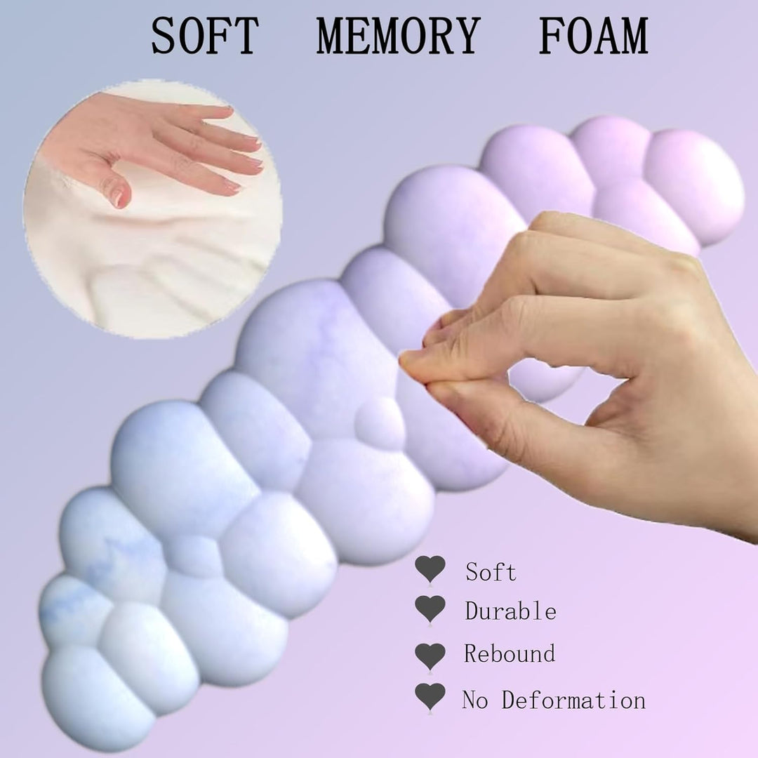 Lisslune | Cloud-Shaped Ergonomic Wrist Rest Set with Mouse Pad & Coaster – Zeyora