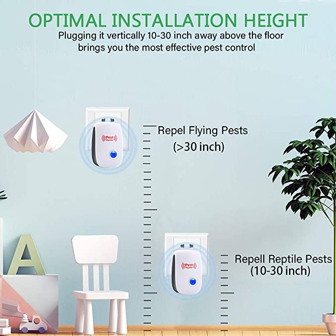 Lisslune | Ultrasonic Rat Repeller Device - Effective Pest Control for Rodents in 48 Hours - Safe for Home & Garden Use