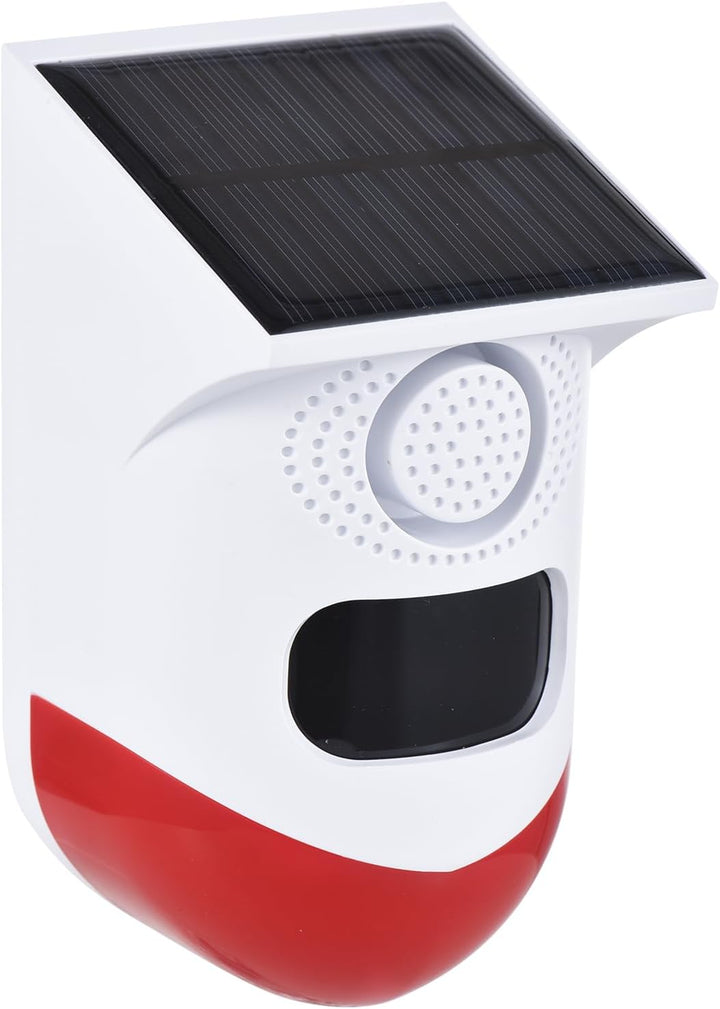 Lisslune | Solar Motion Sensor Alarm with 120dB Siren and LED Strobe – Feronix
