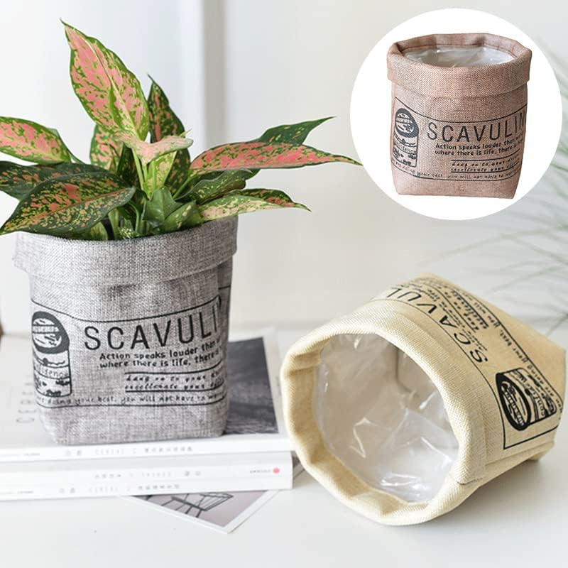 Lisslune | Decorative fabric plant pot with print – Versatile storage pot for plants and decor