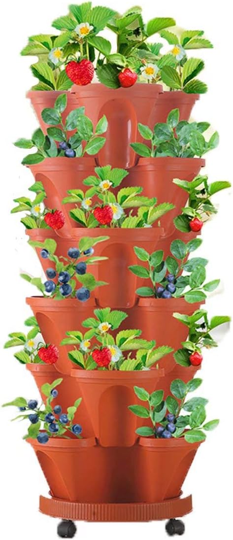 Lisslune | 6-Layer Vertical Plant Tower – Three-dimensional Flowering System for the Garden