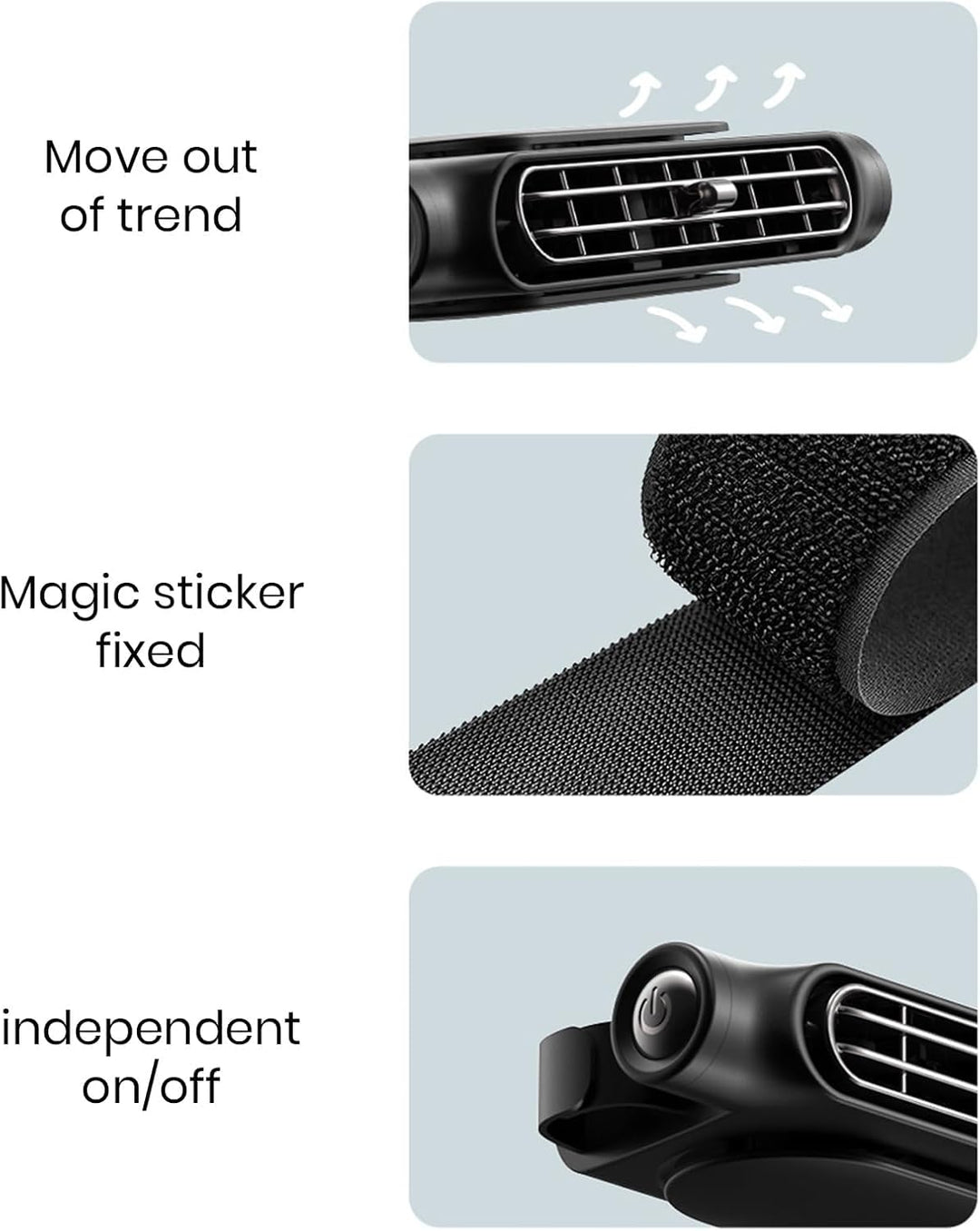 Lisslune | 3 Speeds USB Car Cooling Fan & Headrest Mount – AutoBreeze (1+1 FREE)