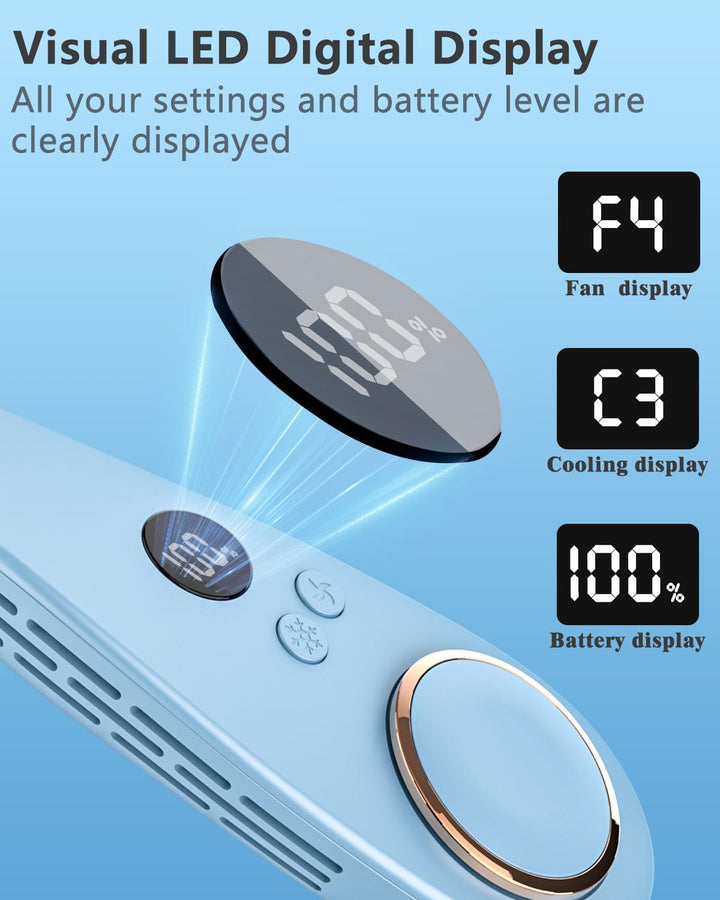 Lisslune | Neck Cooler Pro – Bladeless Neck Fan with Cooling Plate and LED Display
