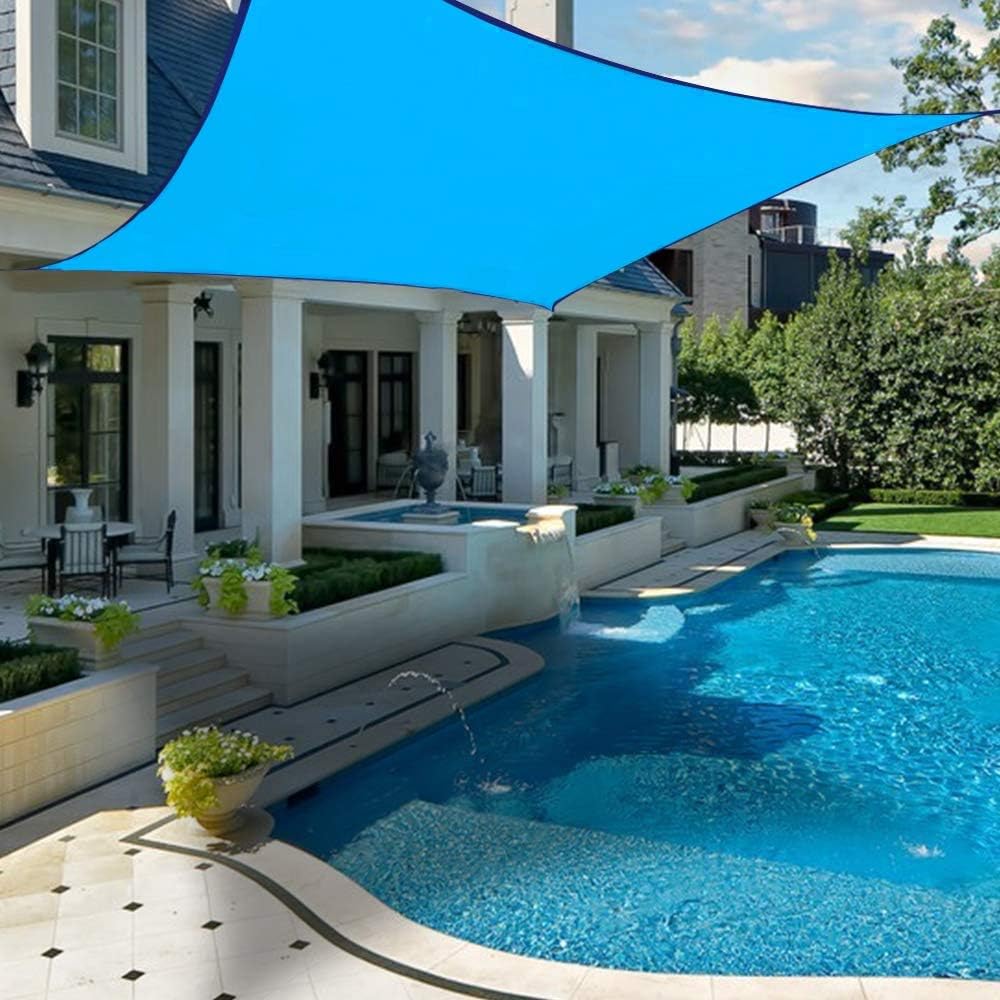 Lisslune | Rectangular sun sail – UV-resistant sun protection sail with rope