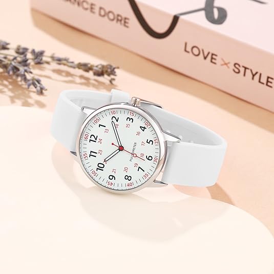 Lisslune | Stylish Women’s Clip-On Watch – Waterproof Silicone Fob Watch in Elegant Colours