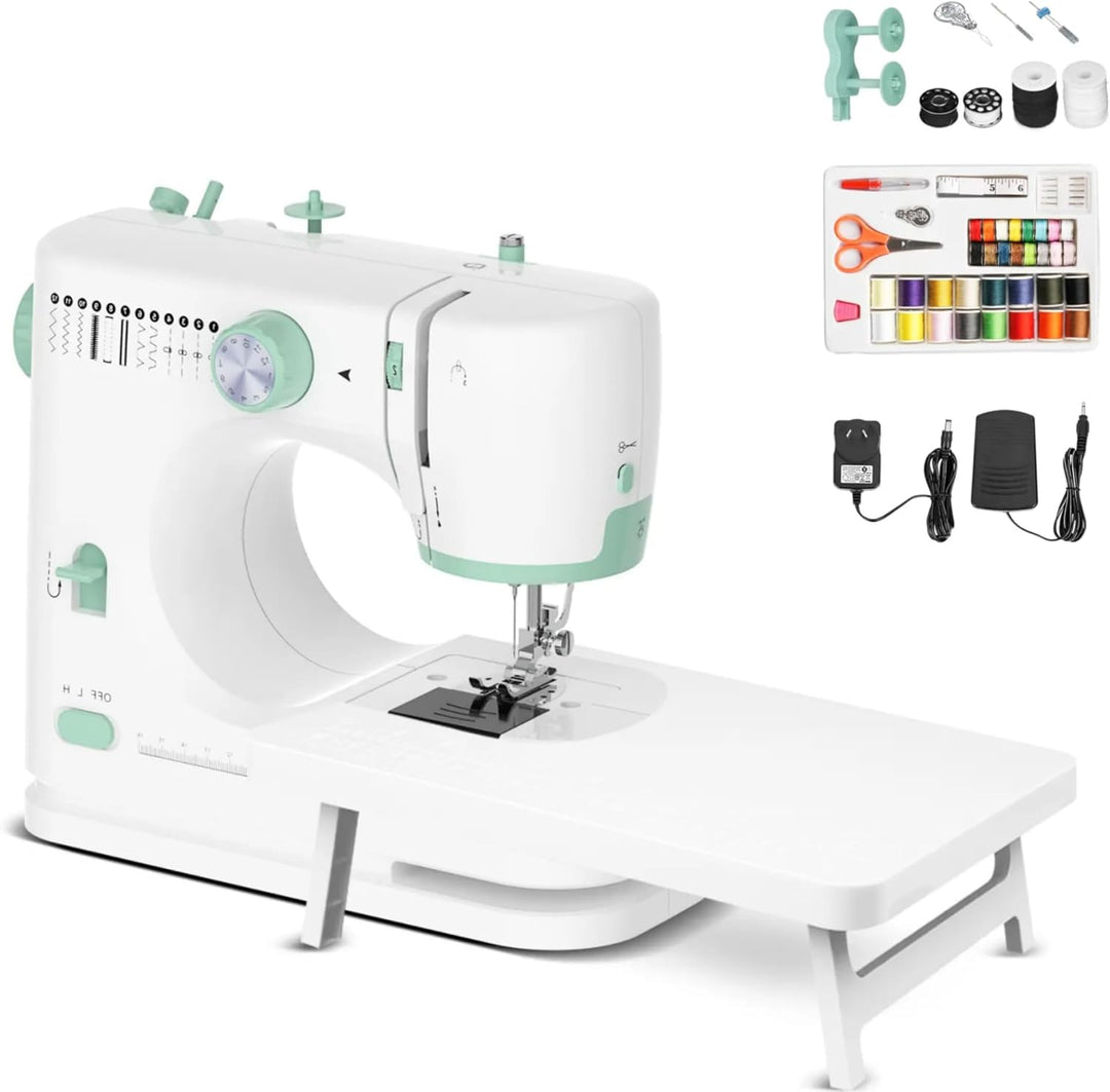 Lisslune | Portable Sewing Machine with 12 Stitches & Extension Table – StitchPro