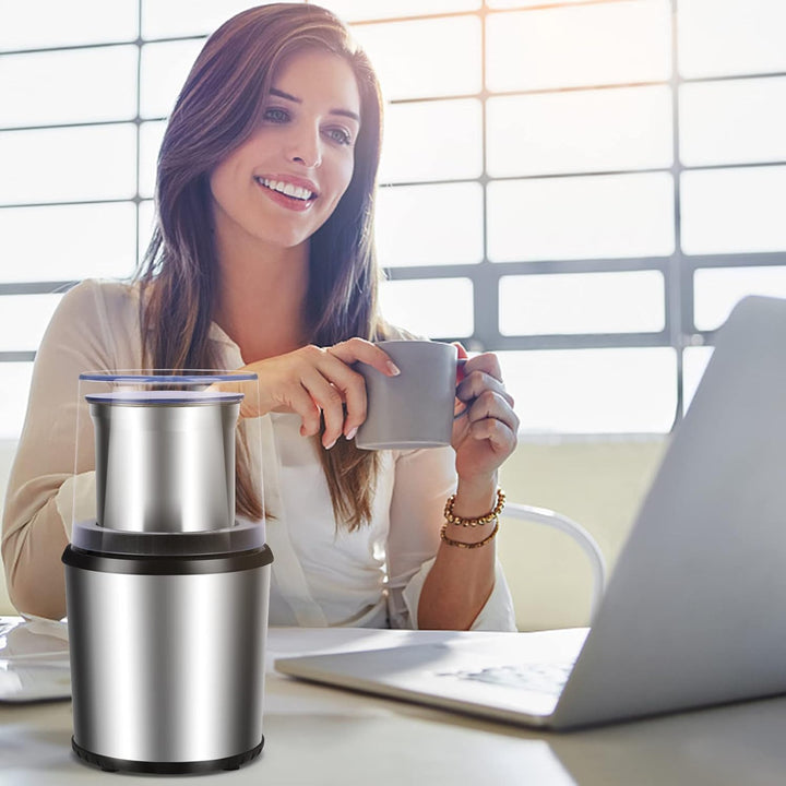 Lisslune | Electric Coffee & Spice Grinder with Removable Cup – BrewMate