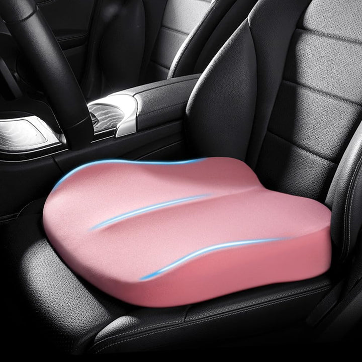 Lisslune | Car Cushion RaiseSit – Ergonomic Seat Booster Cushion with Memory Foam